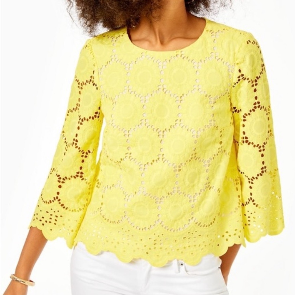 Lilly Pulitzer Sunburst Eyelet Top